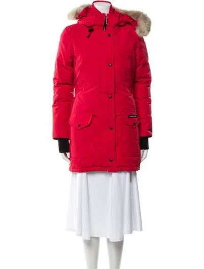 Pre-owned Canada Goose Down Coat In Red