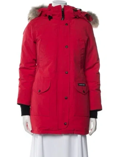 Pre-owned Canada Goose Down Coat In Red