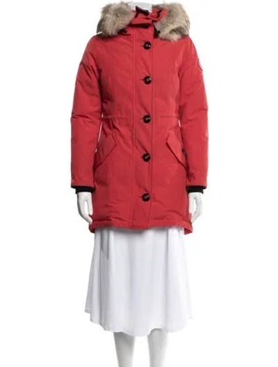 Pre-owned Canada Goose Down Coat In Red
