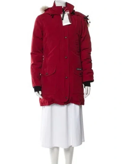 Pre-owned Canada Goose Down Coat In Red