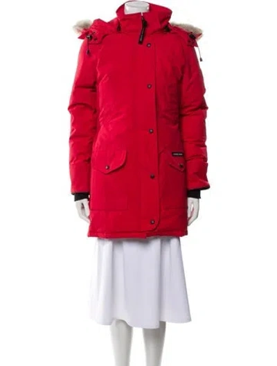 Pre-owned Canada Goose Down Coat In Red