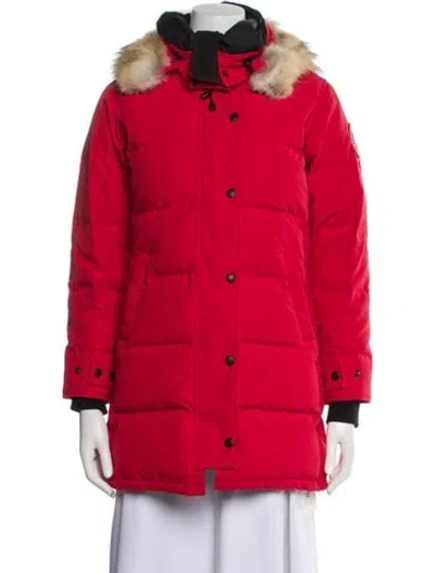 Pre-owned Canada Goose Down Coat In Red