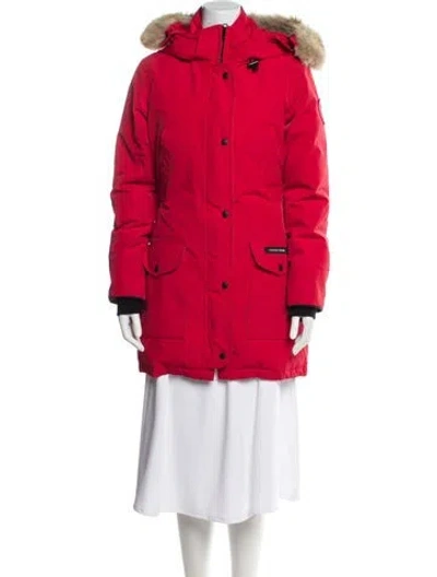 Pre-owned Canada Goose Down Coat In Red
