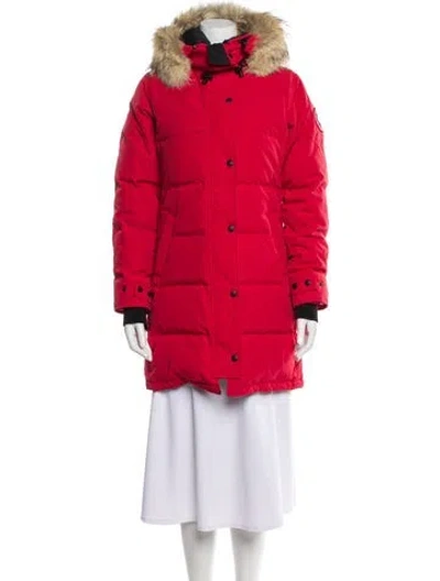 Pre-owned Canada Goose Down Coat In Red