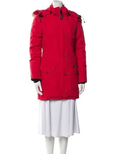 Pre-owned Canada Goose Down Coat In Red