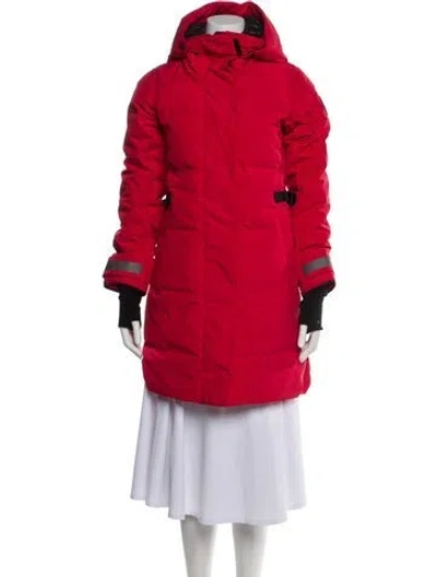 Pre-owned Canada Goose Down Coat In Red