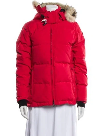 Pre-owned Canada Goose Down Coat In Red