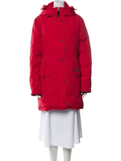 Pre-owned Canada Goose Down Coat In Red