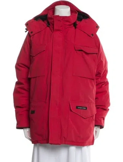 Pre-owned Canada Goose Down Coat In Red