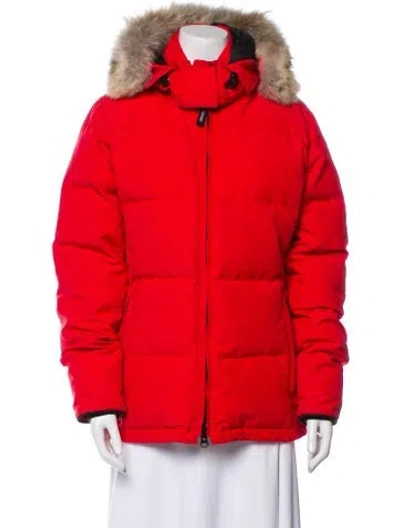Pre-owned Canada Goose Down Coat In Red