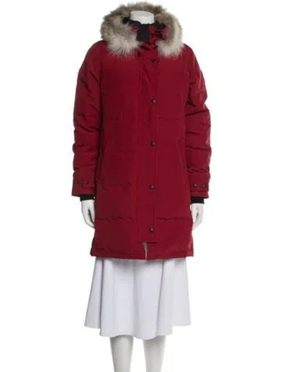 Pre-owned Canada Goose Down Coat In Red