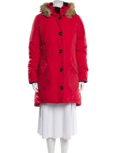 Pre-owned Canada Goose Down Coat In Red