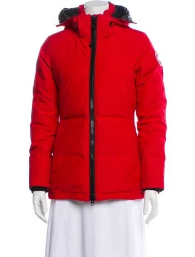 Pre-owned Canada Goose Down Coat In Red