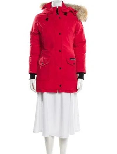 Pre-owned Canada Goose Down Coat In Red