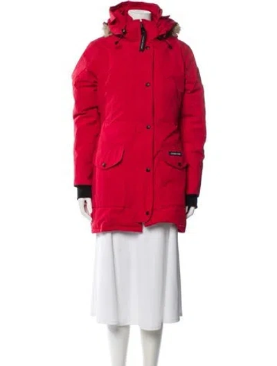 Pre-owned Canada Goose Down Coat In Red