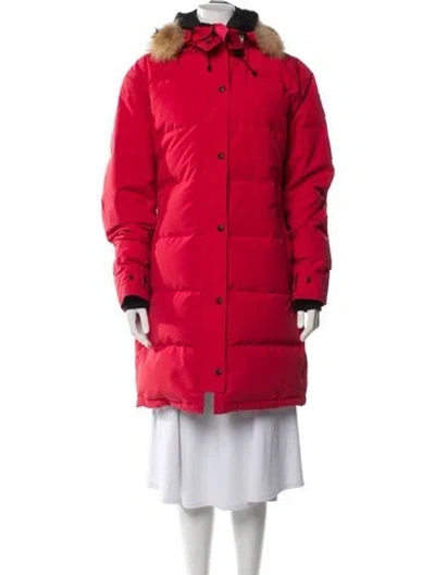 Pre-owned Canada Goose Down Coat In Red