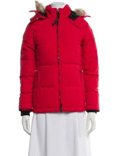 Pre-owned Canada Goose Down Coat In Red