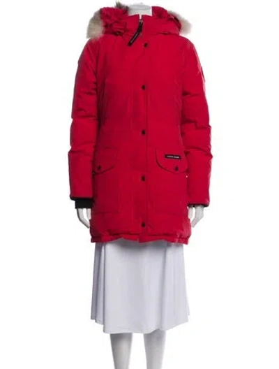 Pre-owned Canada Goose Down Coat In Red