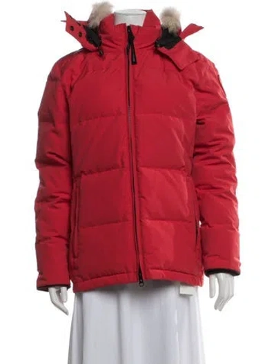 Pre-owned Canada Goose Down Coat In Red