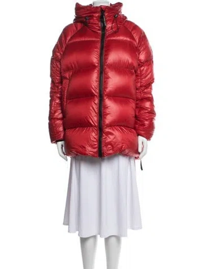 Pre-owned Canada Goose Down Coat In Red