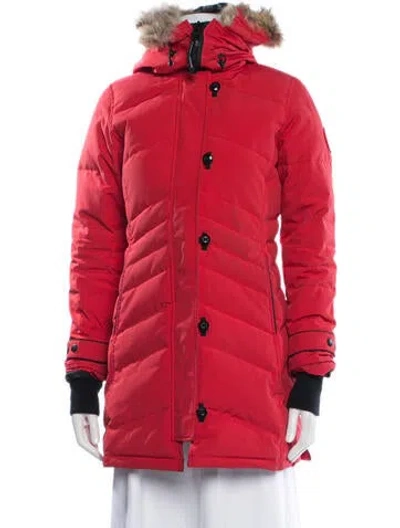 Pre-owned Canada Goose Down Coat In Red