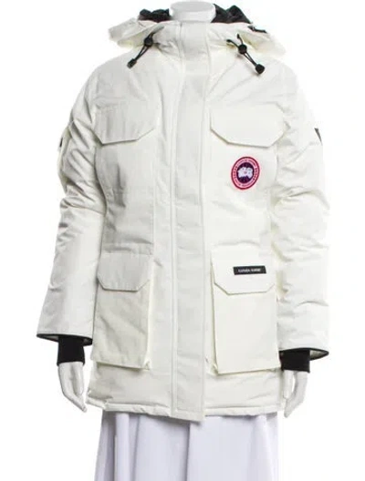 Pre-owned Canada Goose Down Coat In White