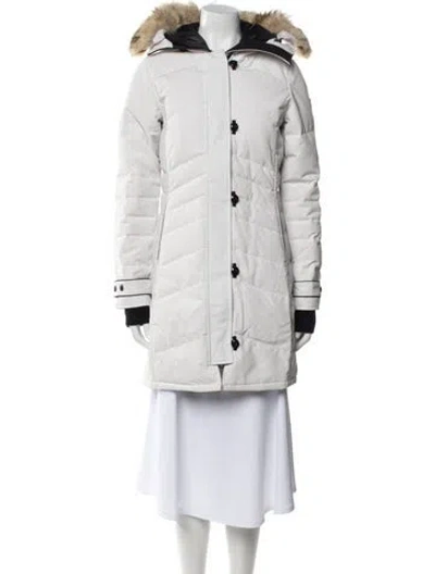 Pre-owned Canada Goose Down Coat In White