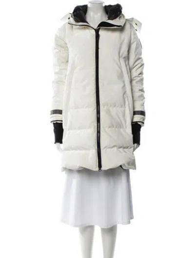 Pre-owned Canada Goose Down Coat In White