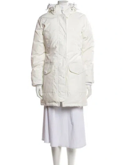 Pre-owned Canada Goose Down Coat In White
