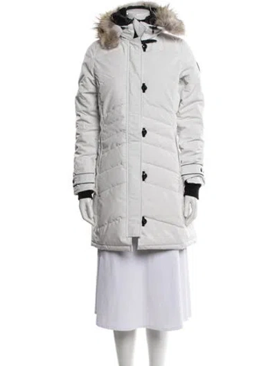 Pre-owned Canada Goose Down Coat In White