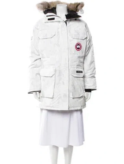 Pre-owned Canada Goose Down Coat In White