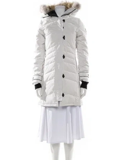 Pre-owned Canada Goose Down Coat In White
