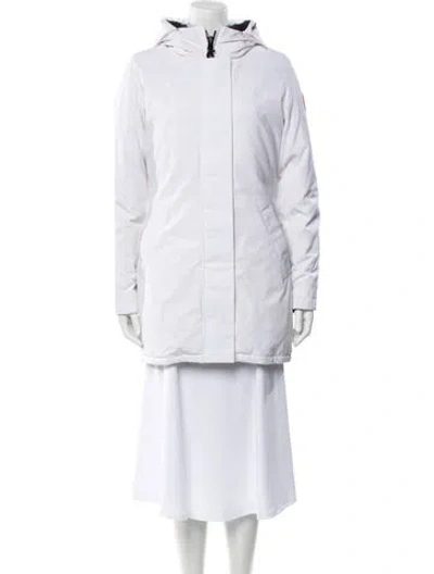 Pre-owned Canada Goose Down Coat In White