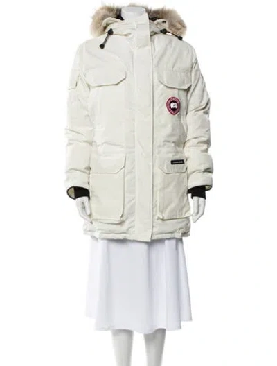 Pre-owned Canada Goose Down Coat In White