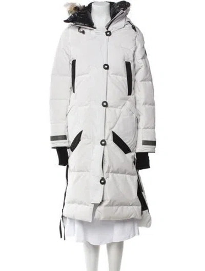 Pre-owned Canada Goose Down Coat In White