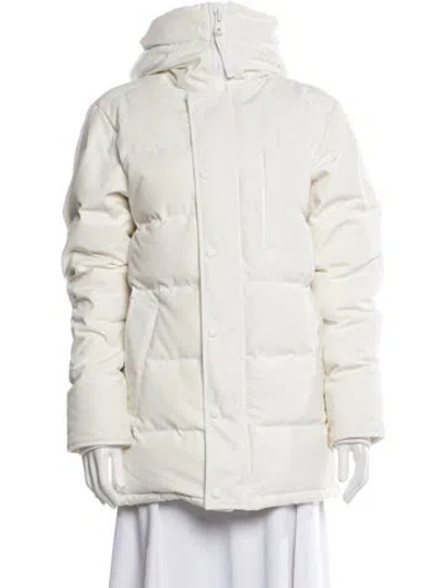 Pre-owned Canada Goose Down Coat In White