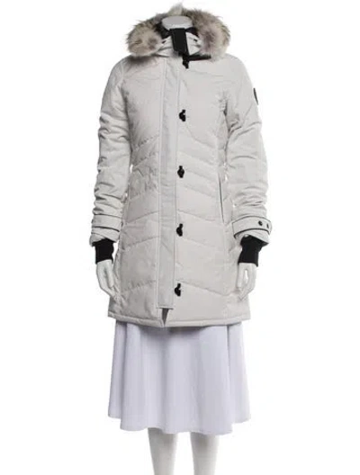 Pre-owned Canada Goose Down Coat In White