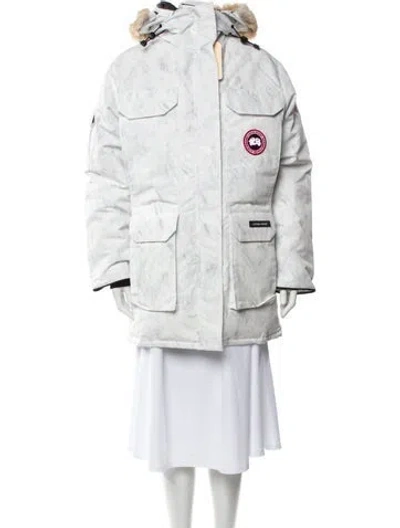 Pre-owned Canada Goose Down Coat In White