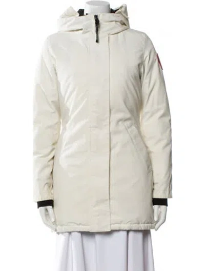 Pre-owned Canada Goose Down Coat In White
