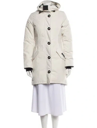Pre-owned Canada Goose Down Coat In White