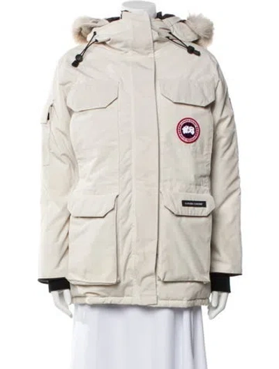 Pre-owned Canada Goose Down Coat In White