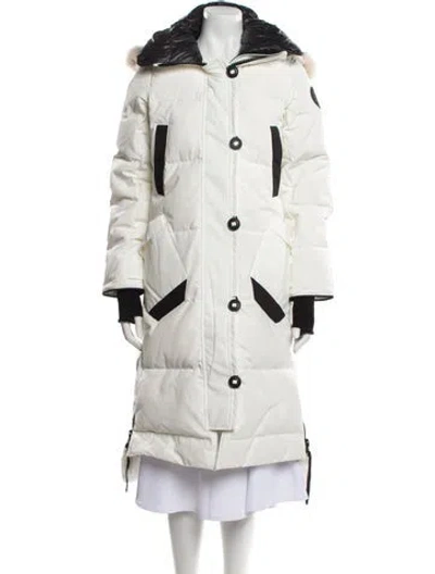 Pre-owned Canada Goose Down Coat In White
