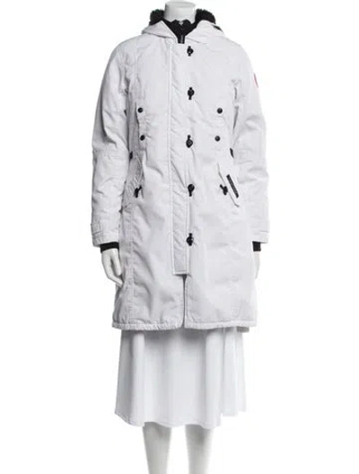 Pre-owned Canada Goose Down Coat In White
