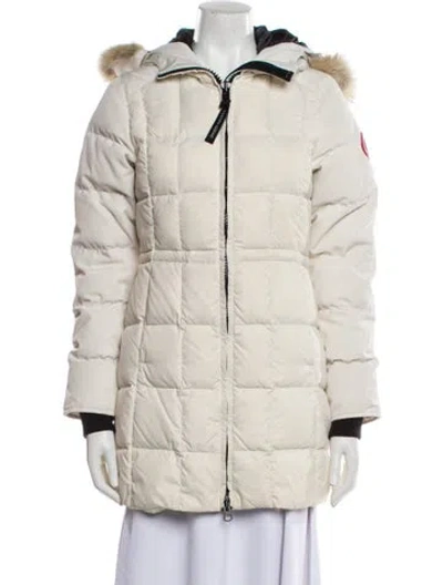 Pre-owned Canada Goose Down Coat In White