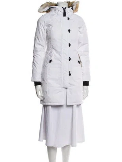 Pre-owned Canada Goose Down Coat In White