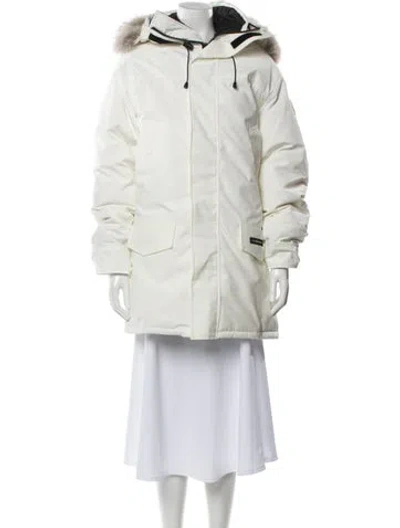Pre-owned Canada Goose Down Coat In White