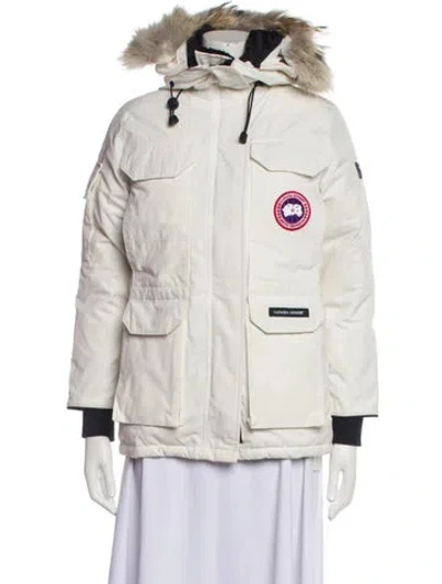 Pre-owned Canada Goose Down Coat In White