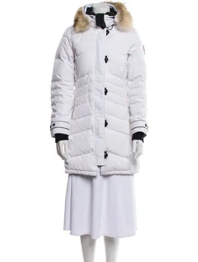 Pre-owned Canada Goose Down Coat In White