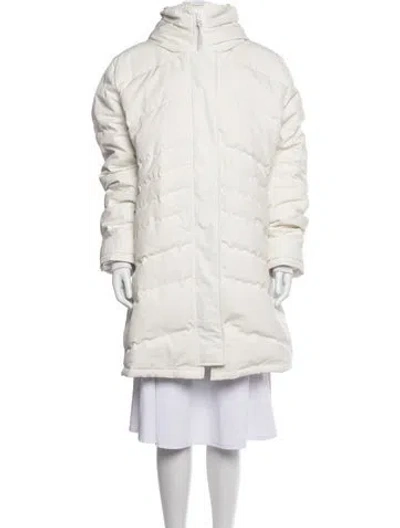 Pre-owned Canada Goose Down Coat In White