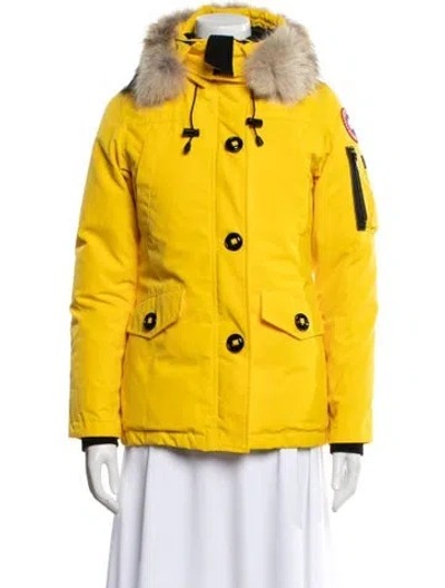 Pre-owned Canada Goose Down Coat In Yellow